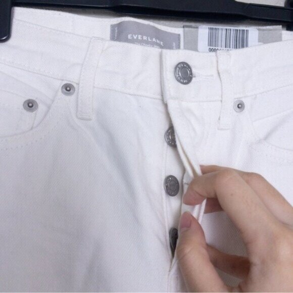 NWT Everlane The 90s Cheeky Jean 23 White Organic Cotton High Rise - Picture 7 of 13